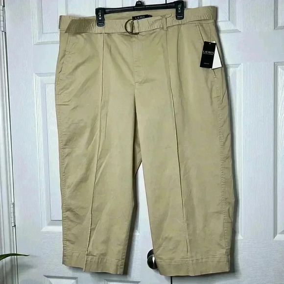 Ralph Lauren Women's Micro Sanded Twill
Belted Wide Leg Pants Brown Size 18W - Picture 2 of 16